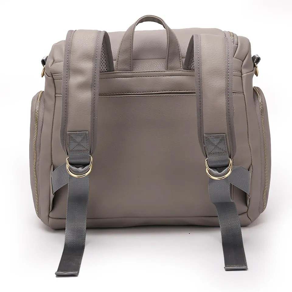 Vegan Leather Nappy Bag - Backpack