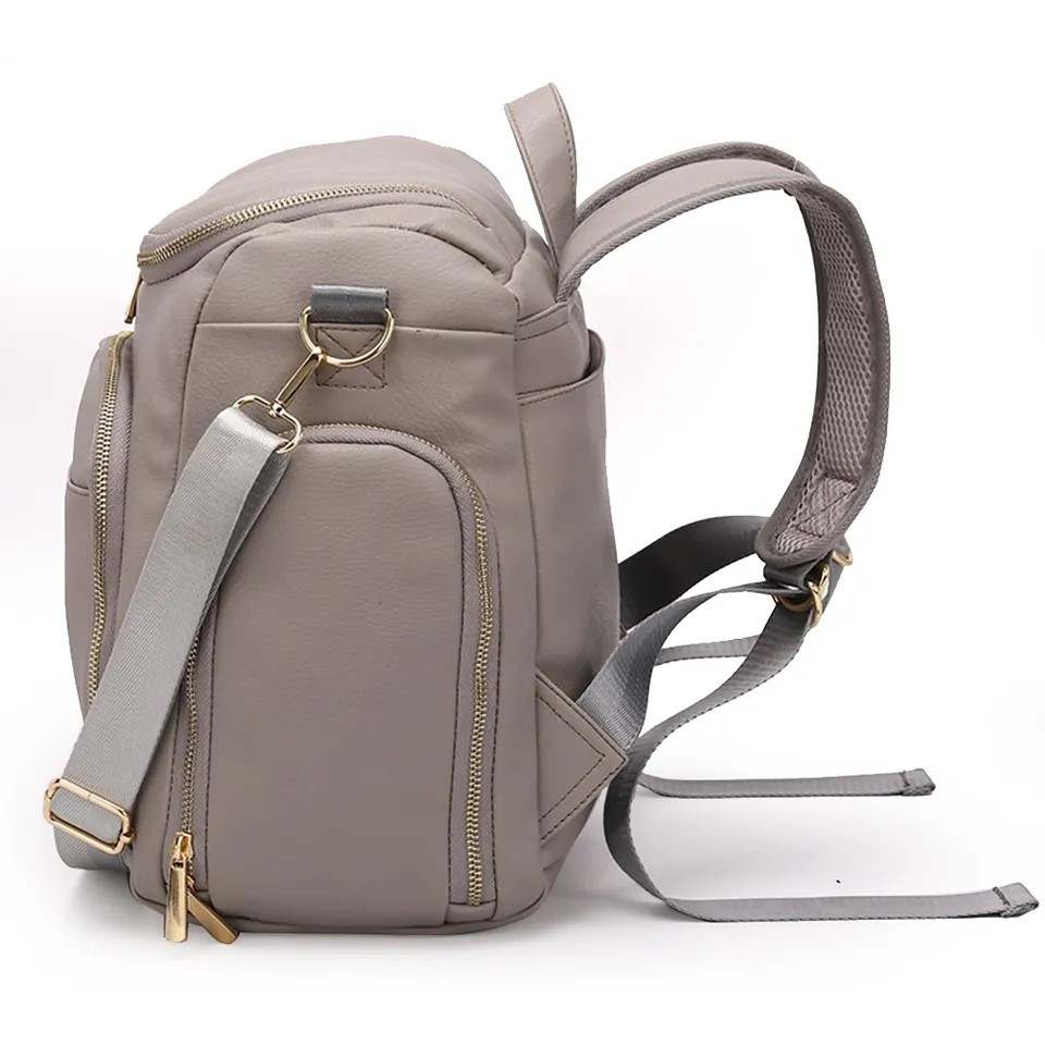 Vegan Leather Nappy Bag - Backpack